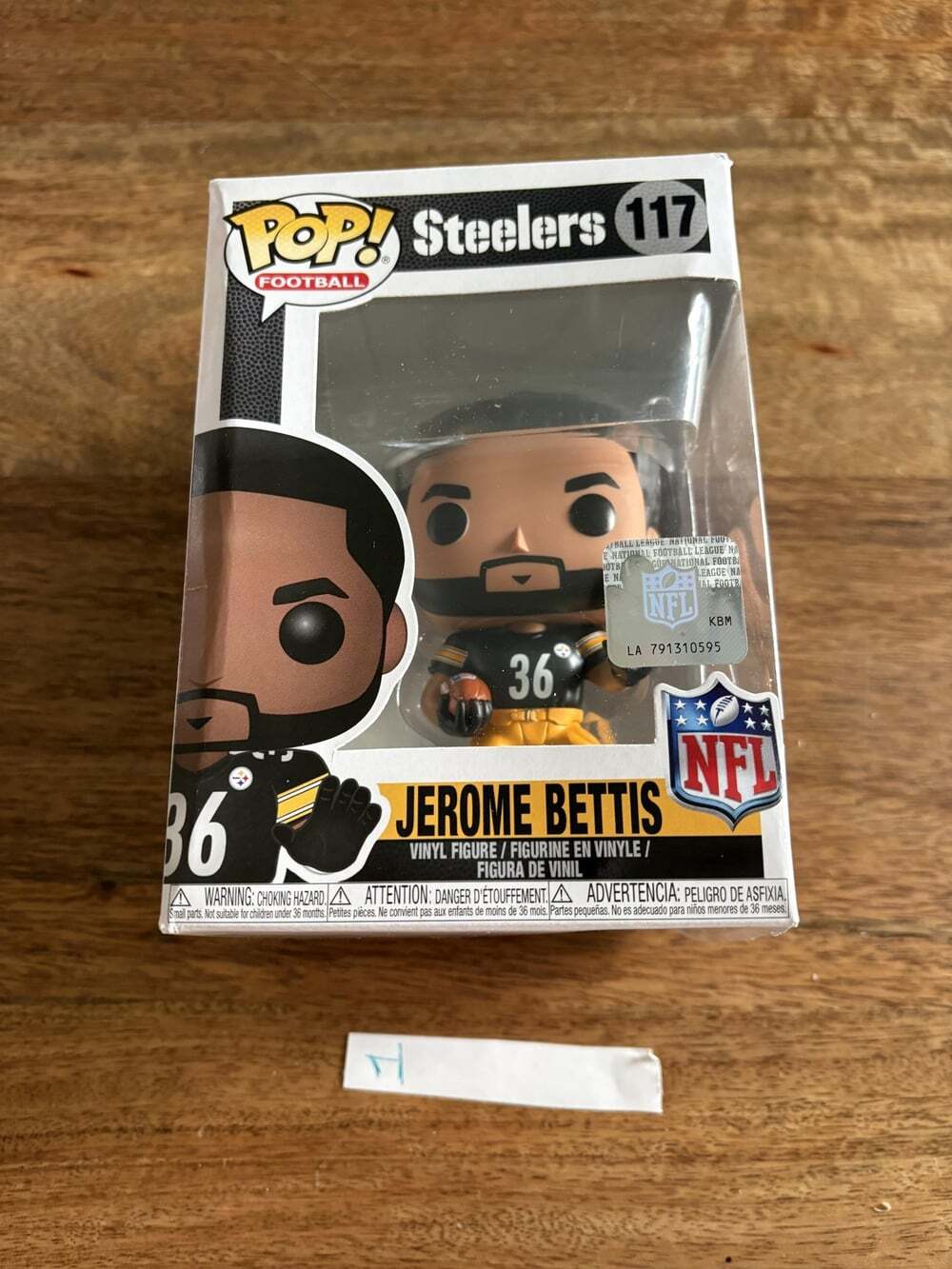 Funko Pop NFL Football Jerome Bettis Steelers 117 Vinyl Figure Box Damage